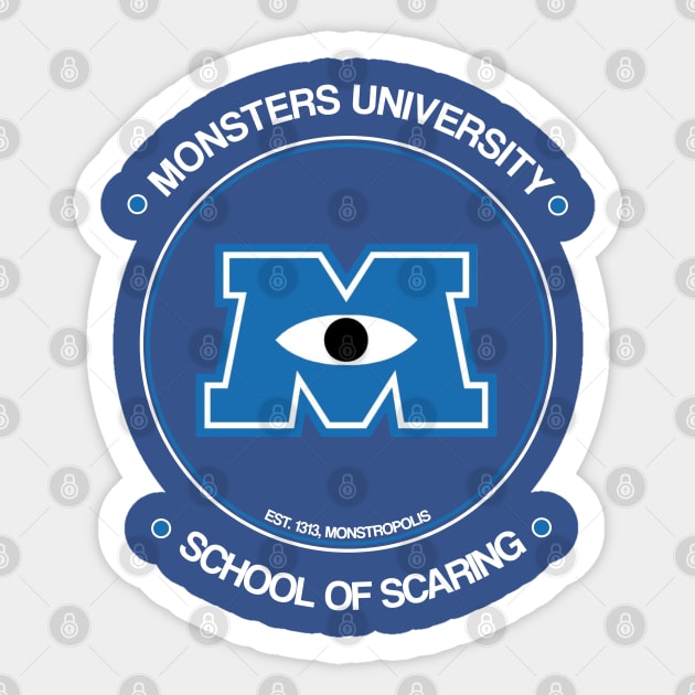 Monsters University - College student gear Sticker by sanastyle